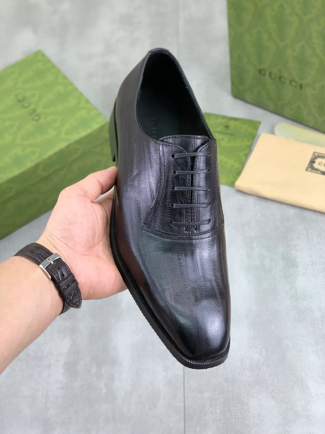 Men's men's shoes 💰P560 [New style] Water dyed cowhide 💰💎💎💎 [Gucci] GUCCI high-end men's formal business leather shoes, original order 1:1! Original imported high-end open-edge beaded calfskin, original metal buckle, imported first-layer cowhide lining for feet. Original outsole, men's shoe size: 39-44 (customized to 45) 2️⃣ colors available